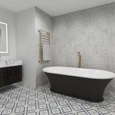 Premium Grey Concrete Tile Matt Shower Wall Panel – 2.6M x 600MM